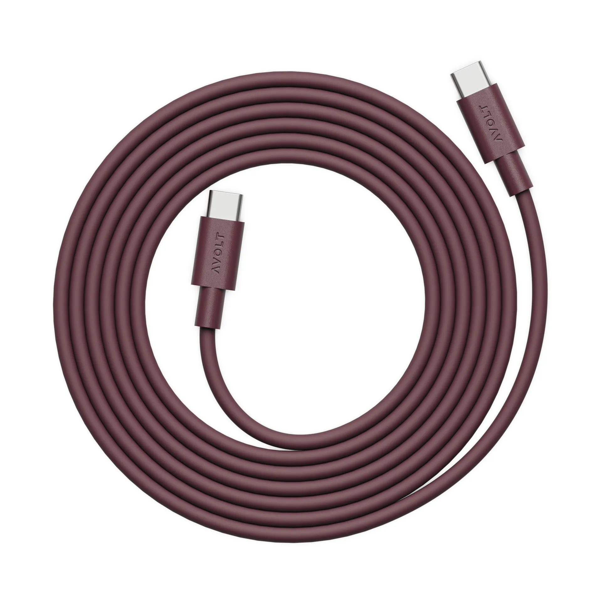 Cavo AVOLT x Bauhaus-Archiv 1 USB C a USB C, Mulberry Red Avolt