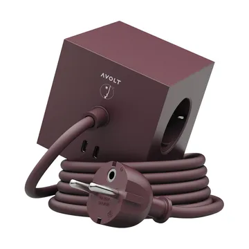 Presa AVOLT x Bauhaus-Archiv Square 1 presa USB-C - Mulberry Red - Avolt