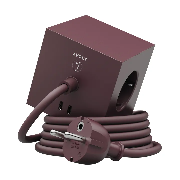 Presa AVOLT x Bauhaus-Archiv Square 1 presa USB-C - Mulberry Red - Avolt