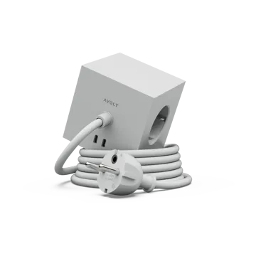Presa multipla Square 1 USB-C 30W 3 m - Grigio Gotland  - Avolt