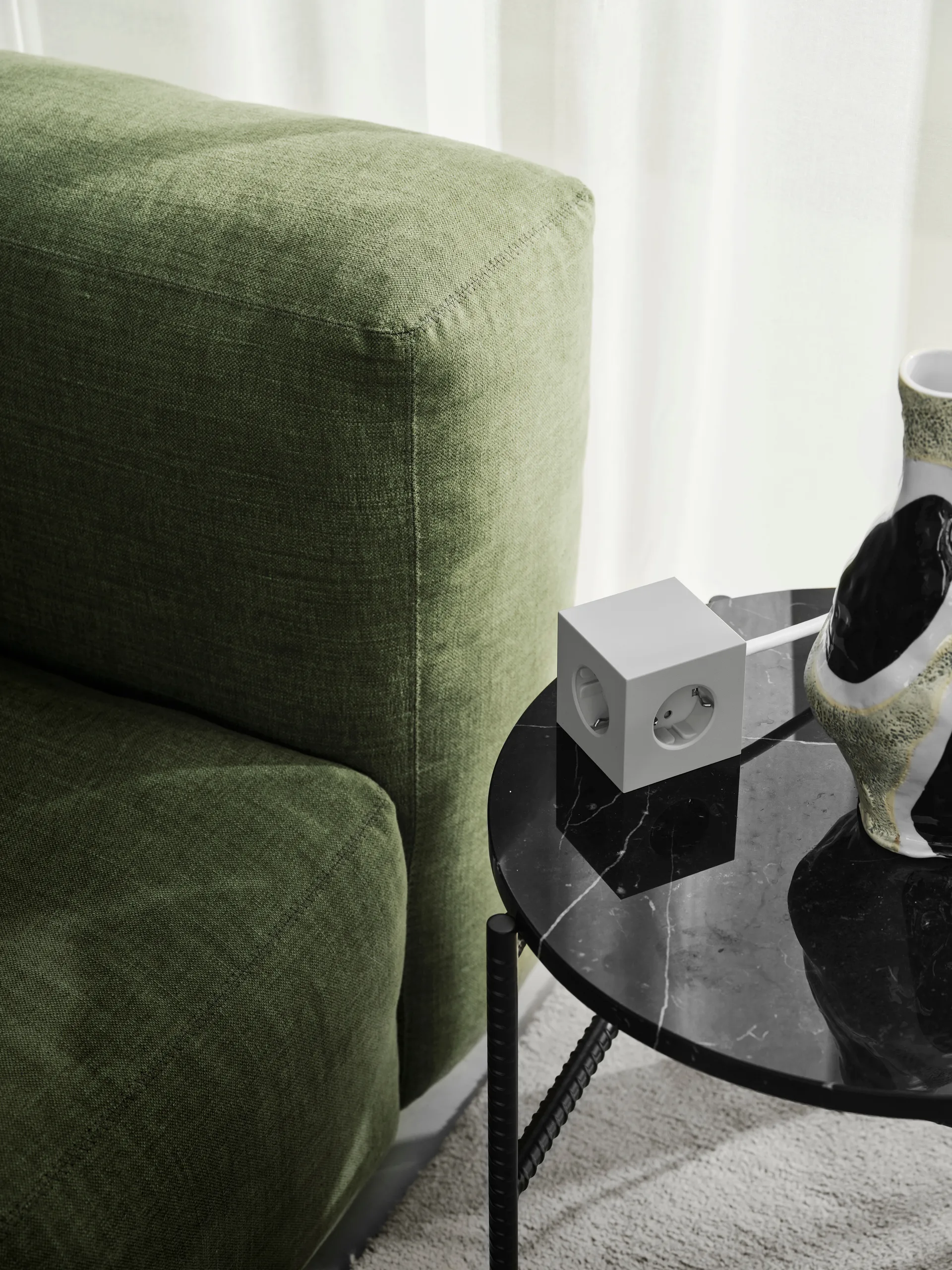 Presa multipla Square 1 USB-C 30W 3 m, Grigio Gotland  Avolt