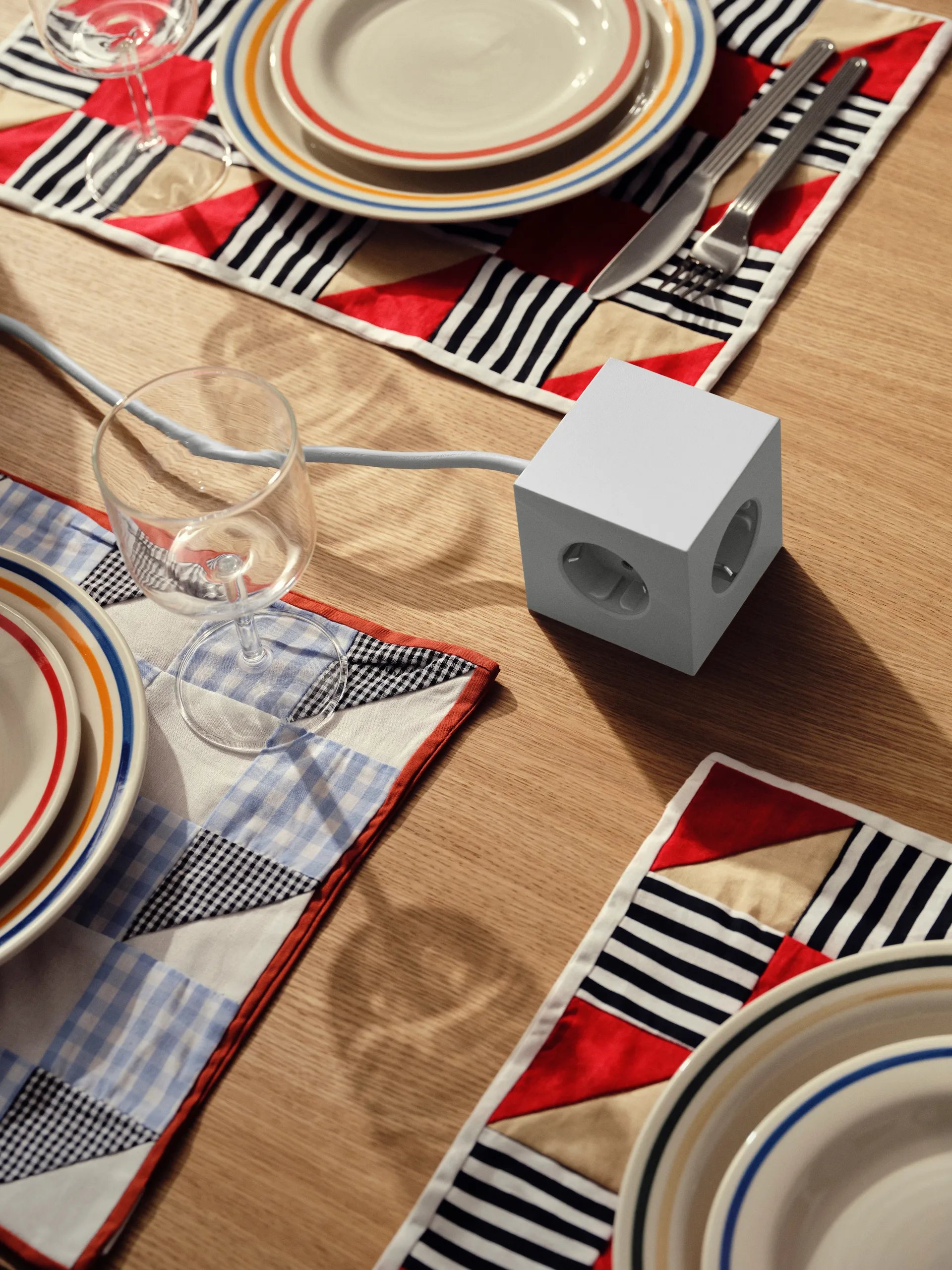 Presa multipla Square 1 USB-C 30W 3 m, Grigio Gotland  Avolt