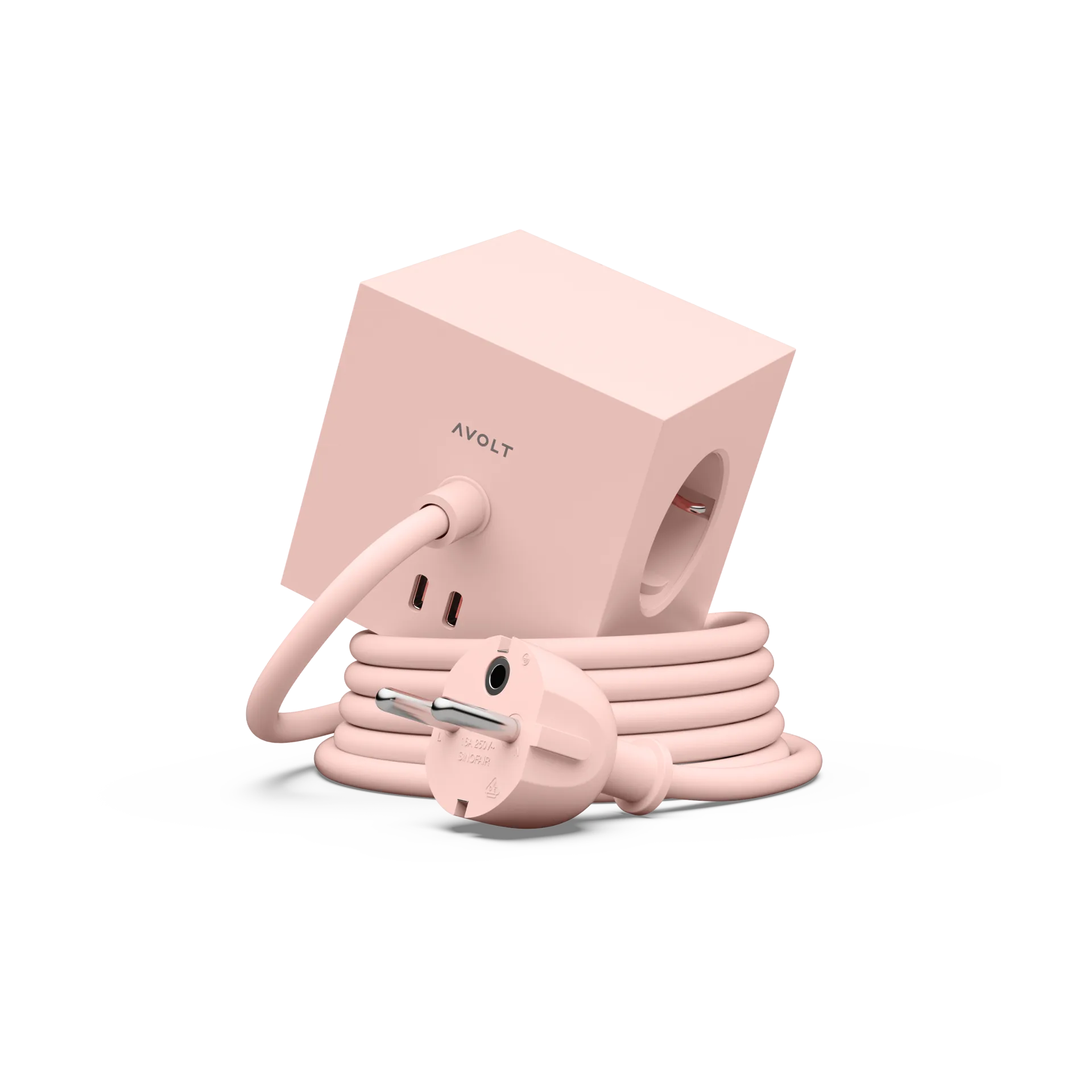 Presa multipla Square 1 USB-C 30W 3 m, New Pink Avolt