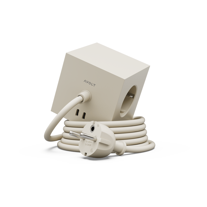Presa multipla Square 1 USB-C 30W 3 m - Nomad Sand - Avolt