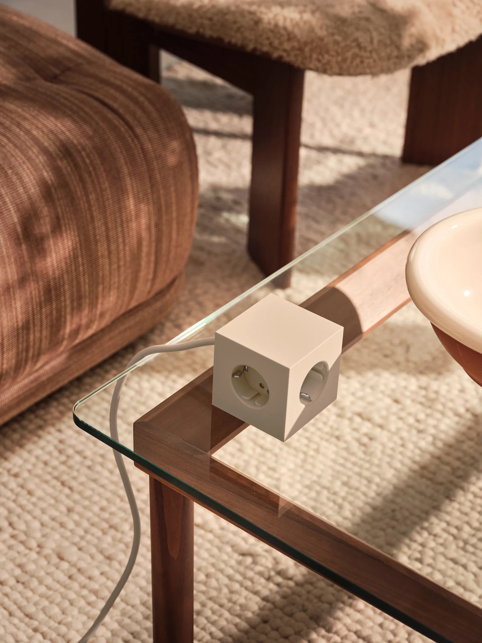 Presa multipla Square 1 USB-C 30W 3 m, Nomad Sand Avolt