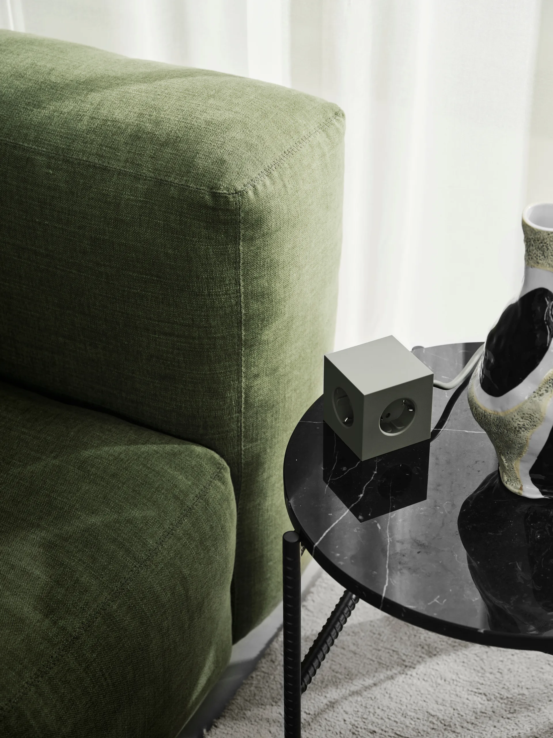 Presa multipla Square 1 USB-C 30W 3 m, Oak Green Avolt