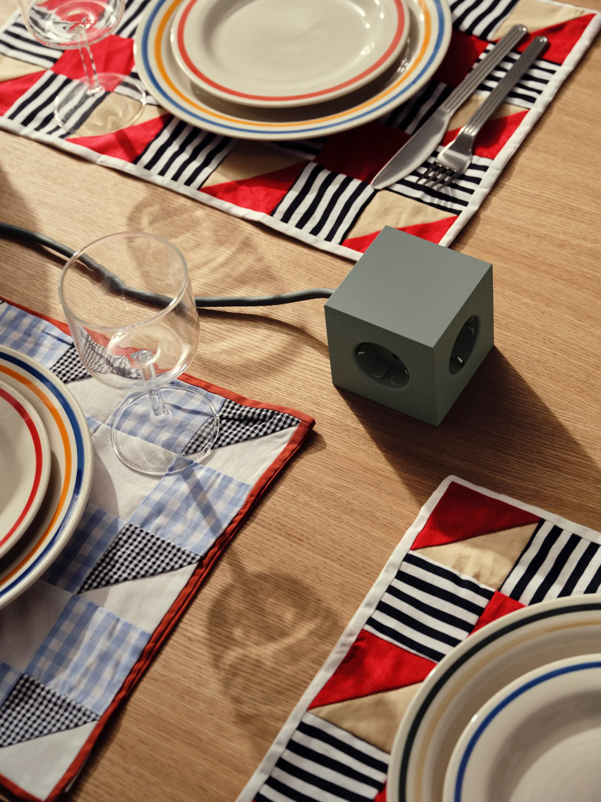 Presa multipla Square 1 USB-C 30W 3 m, Oak Green Avolt