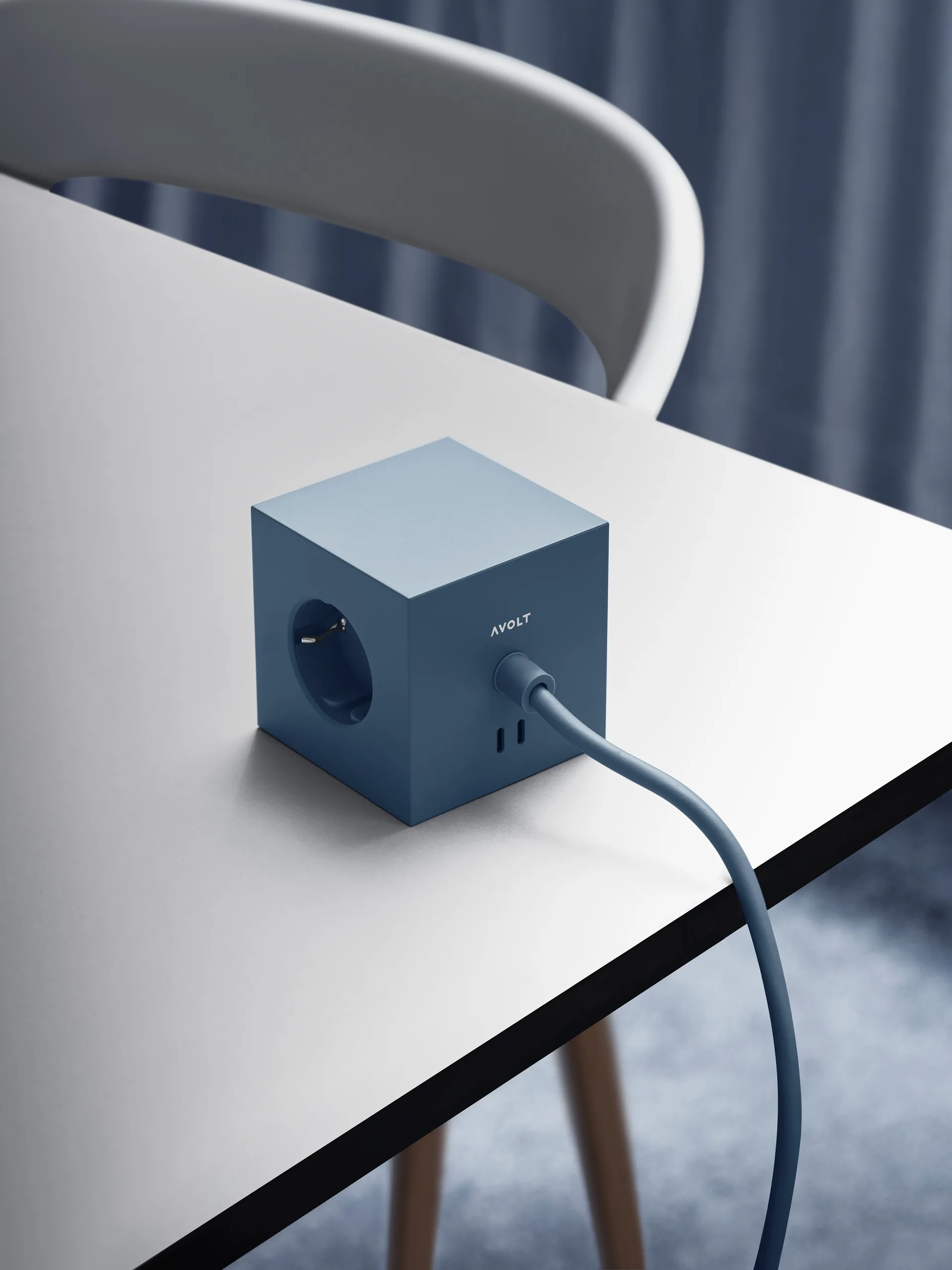 Presa multipla Square 1 USB-C 30W 3 m, Shark Blue Avolt