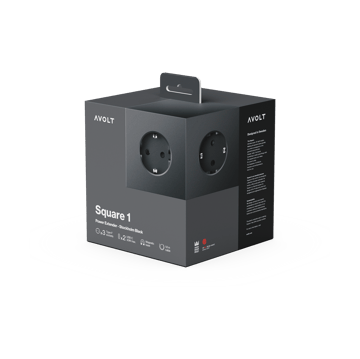 Presa multipla Square 1 USB-C 30W 3 m - Stockholm Black - Avolt