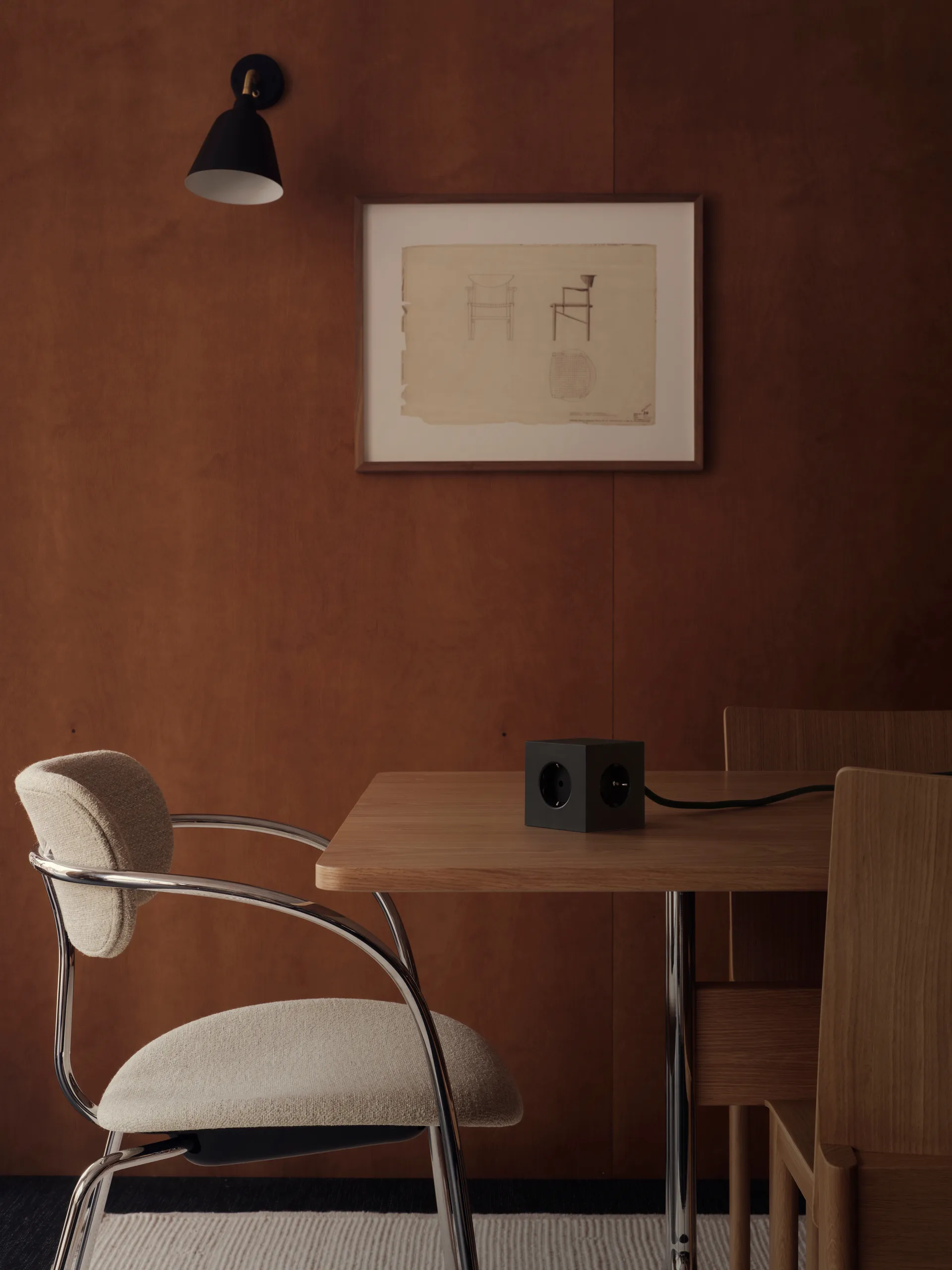 Presa multipla Square 1 USB-C 30W 3 m, Stockholm Black Avolt