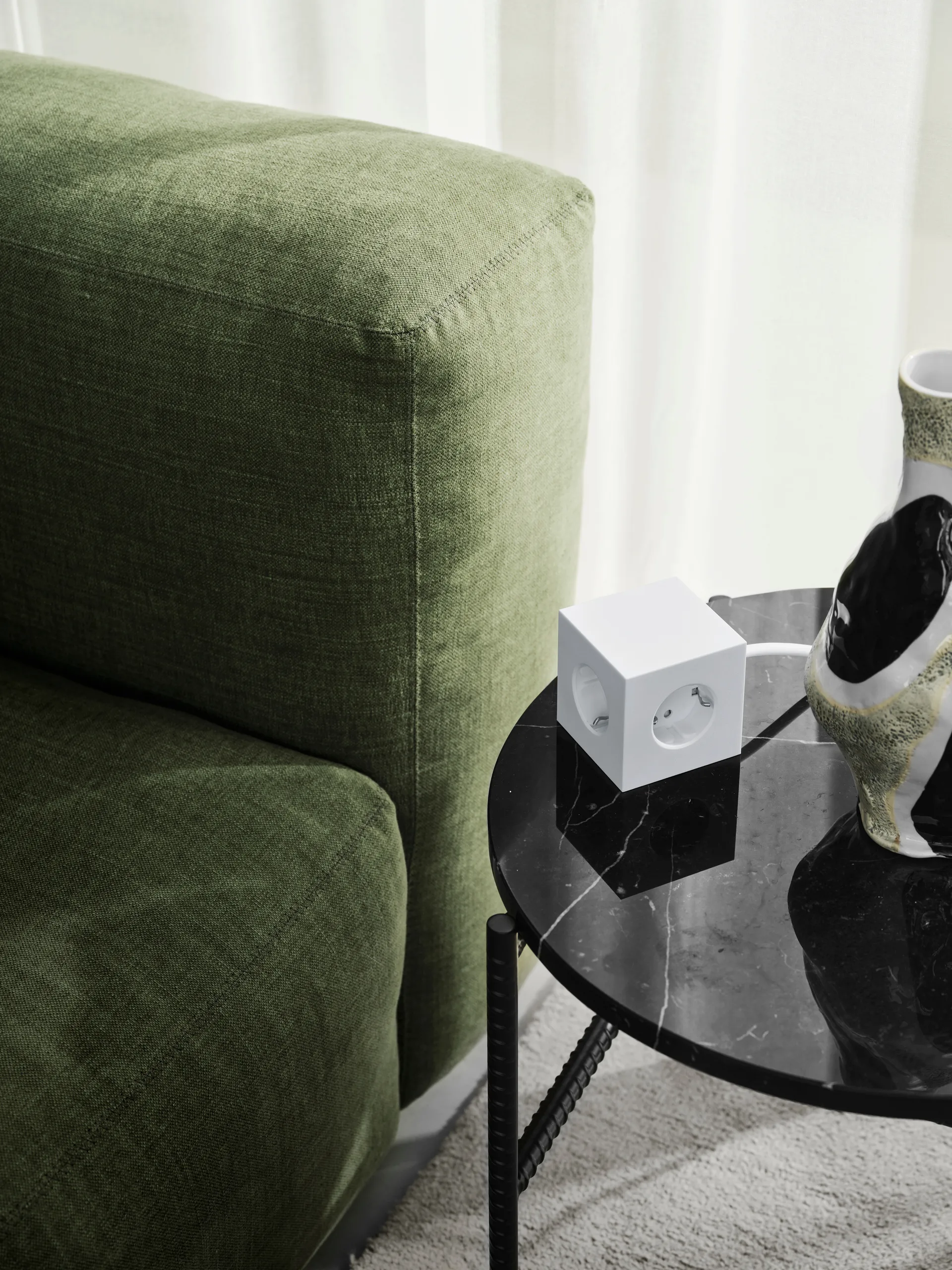 Presa multipla Square 1 USB-C 30W 3 m, White Martinelli Luce edition Avolt