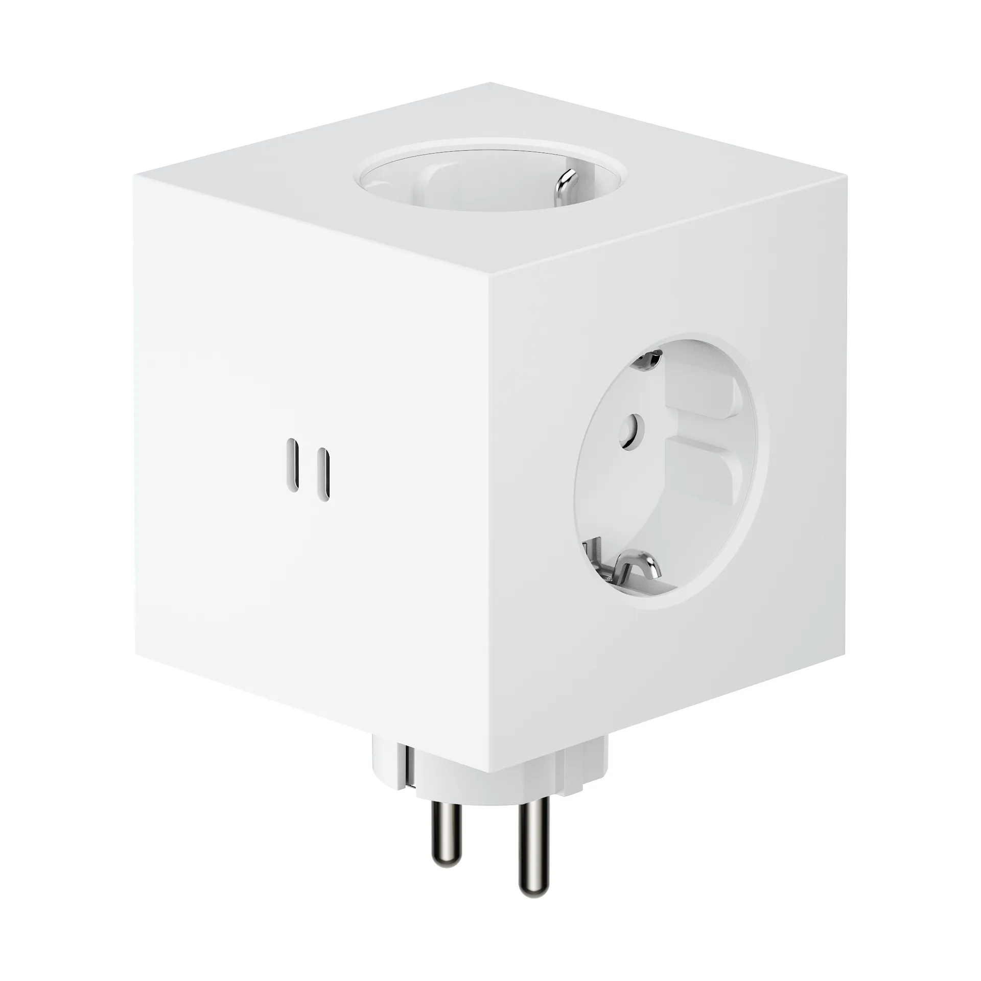 Presa multipla Square 2, Martinelli Luce Opal White Avolt