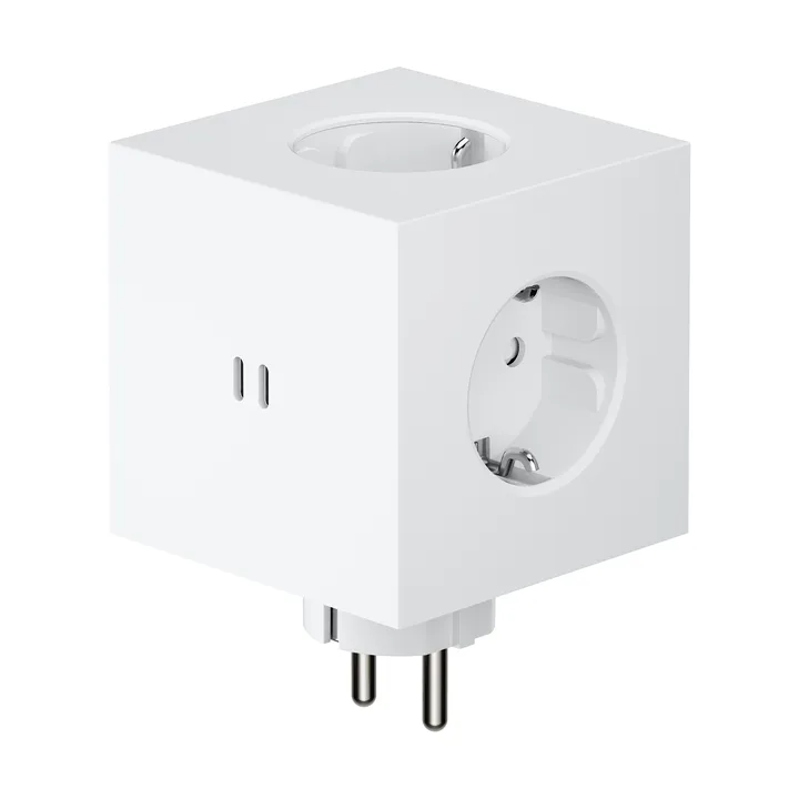 Presa multipla Square 2 - Martinelli Luce Opal White - Avolt