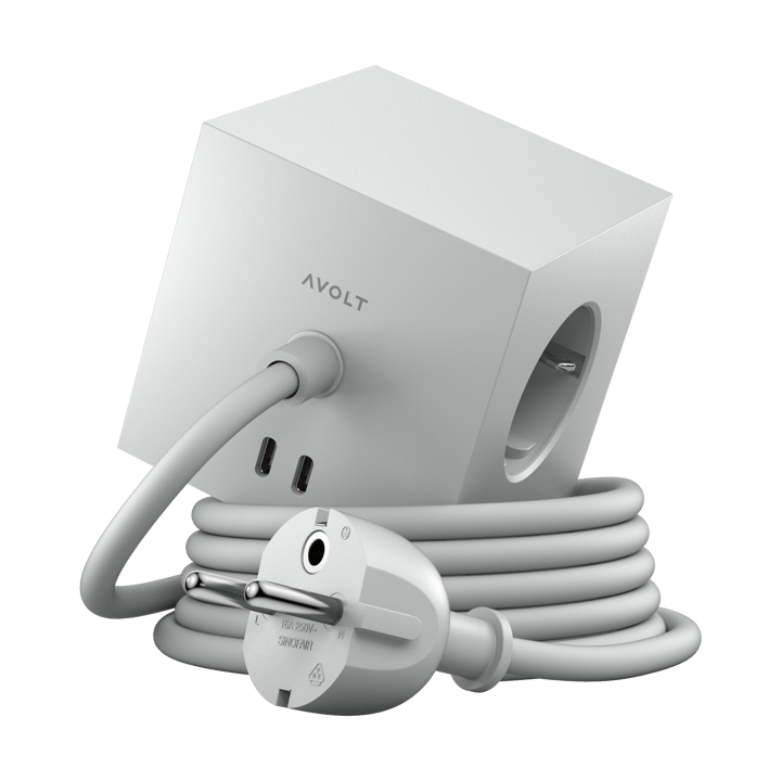 Square 1 presa a muro USB-C 30W 1,8 m - Gotland gray - Avolt