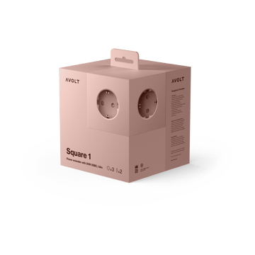 Square 1 presa a muro USB-C 30W 1,8 m - Rosa Antico - Avolt
