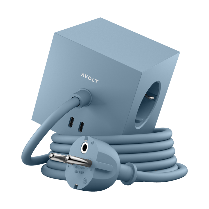 Square 1 presa a muro USB-C 30W 1,8 m - Shark blue - Avolt