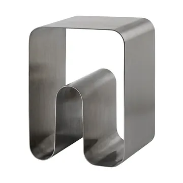 Curva solid sgabello - Argento, 32x32x43,2 cm - AYTM
