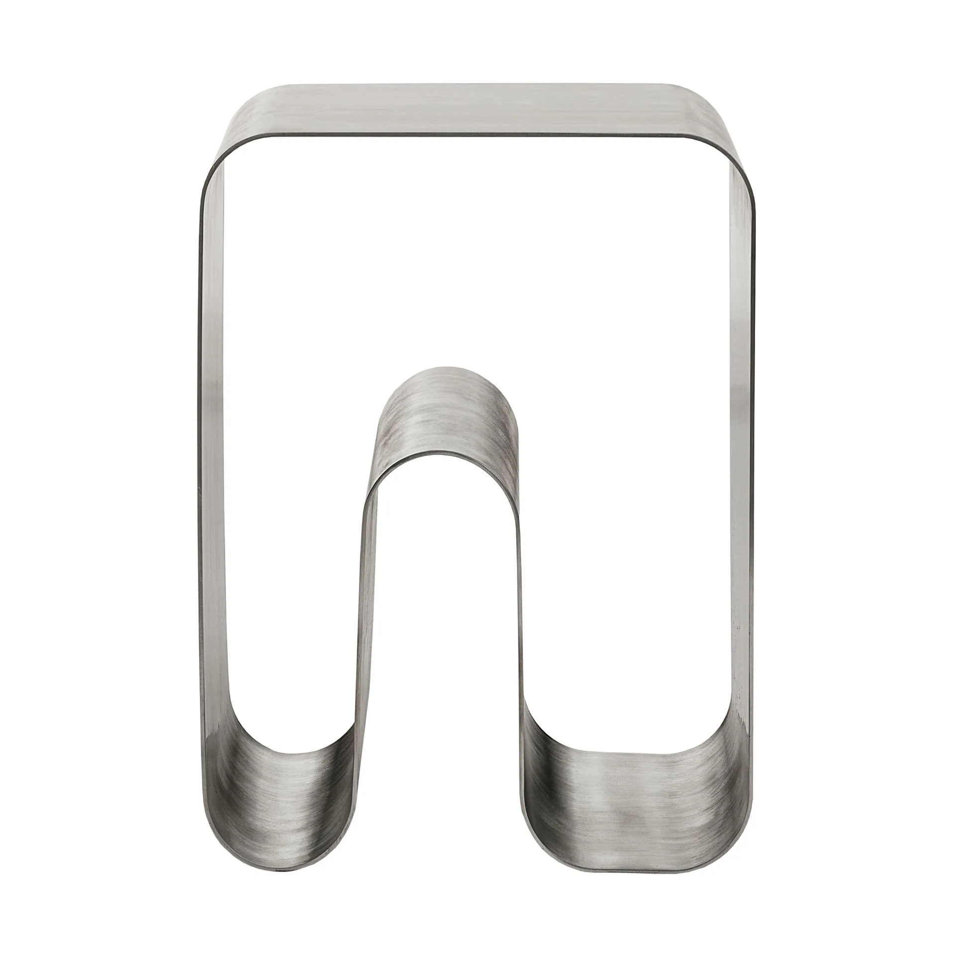 Curva solid sgabello, Argento, 32x32x43,2 cm AYTM