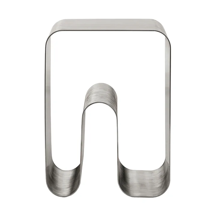 Curva solid sgabello - Argento, 32x32x43,2 cm - AYTM