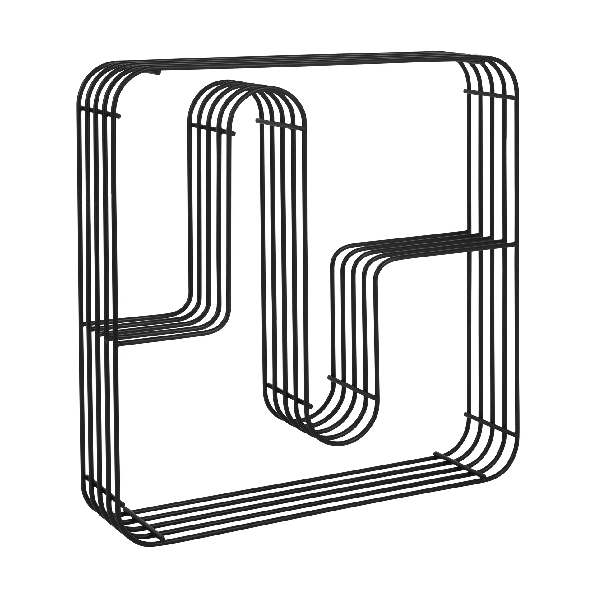 Mensola da parete Curva quadrata, Nero AYTM