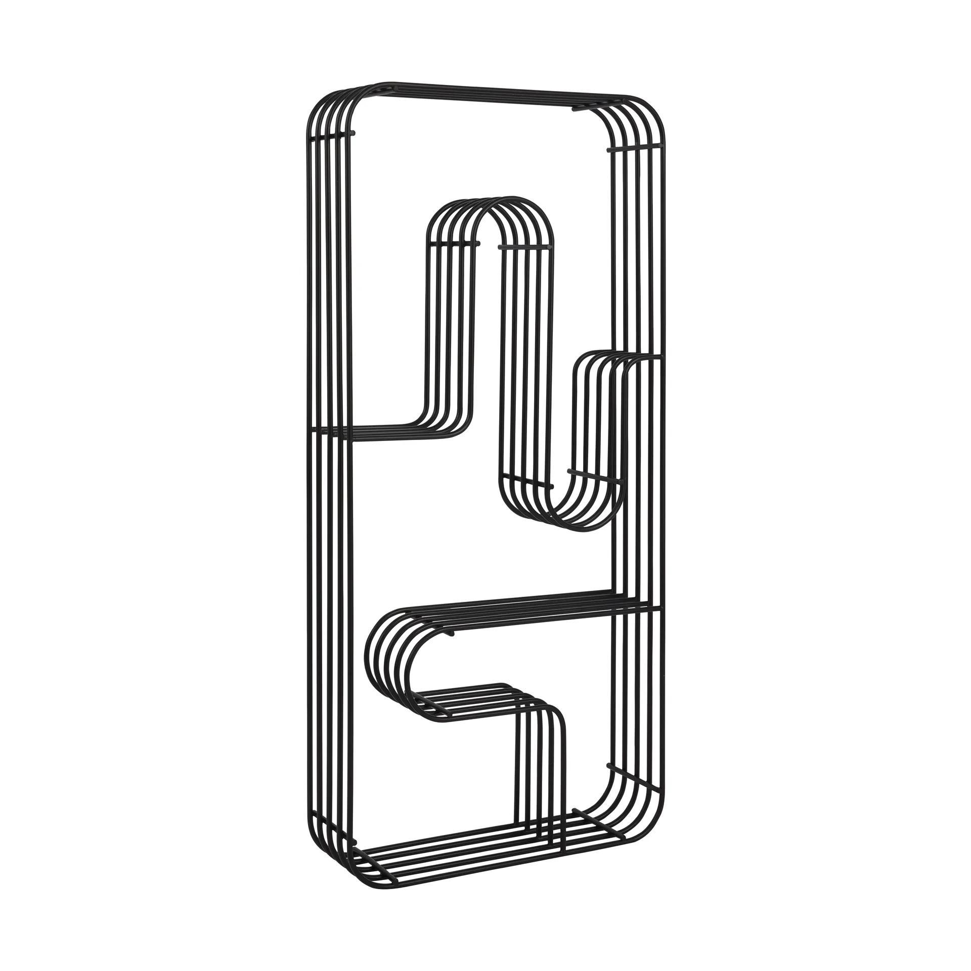 Mensola da parete Curva rettangolare, Nero AYTM