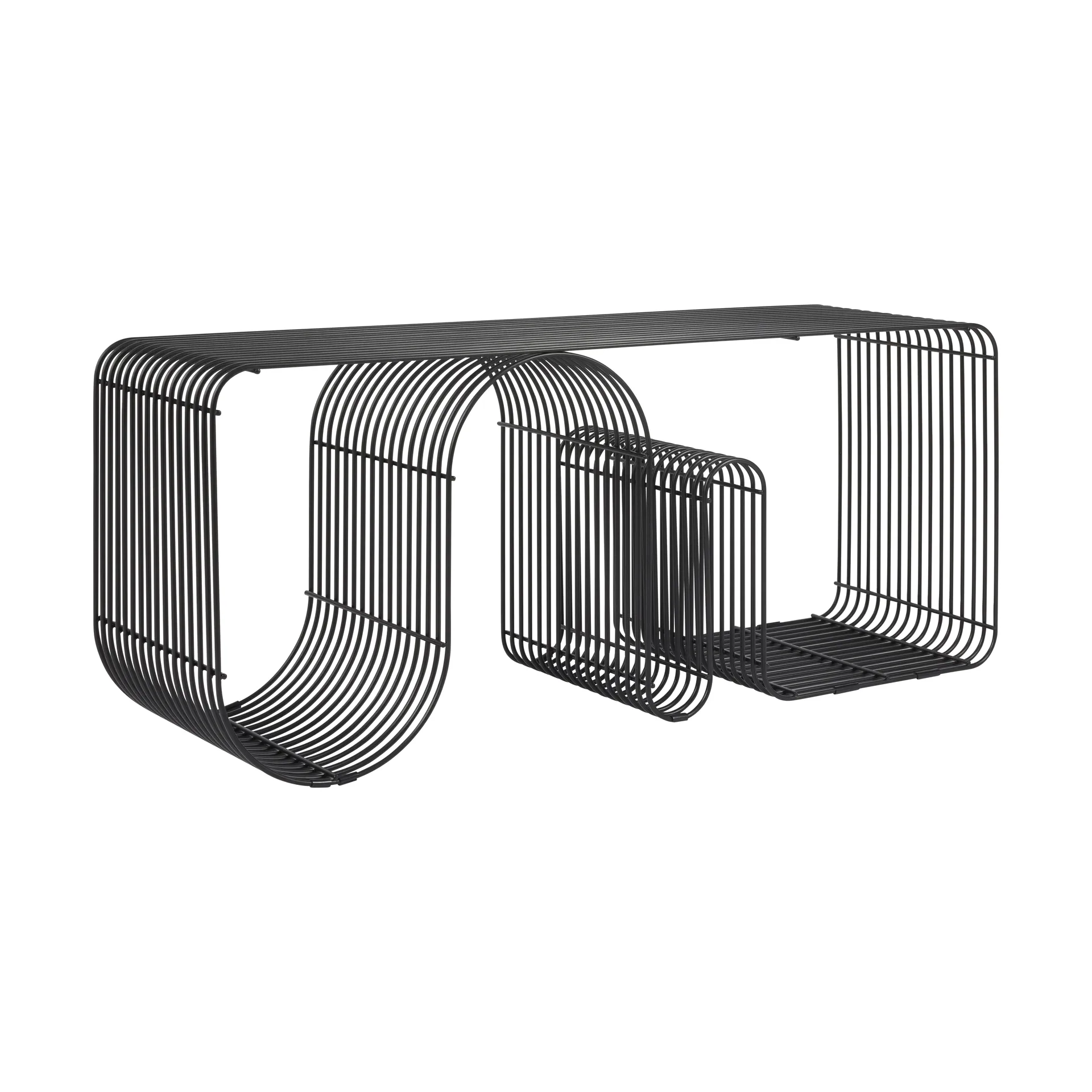 Panca Curva 100 cm, Nero AYTM