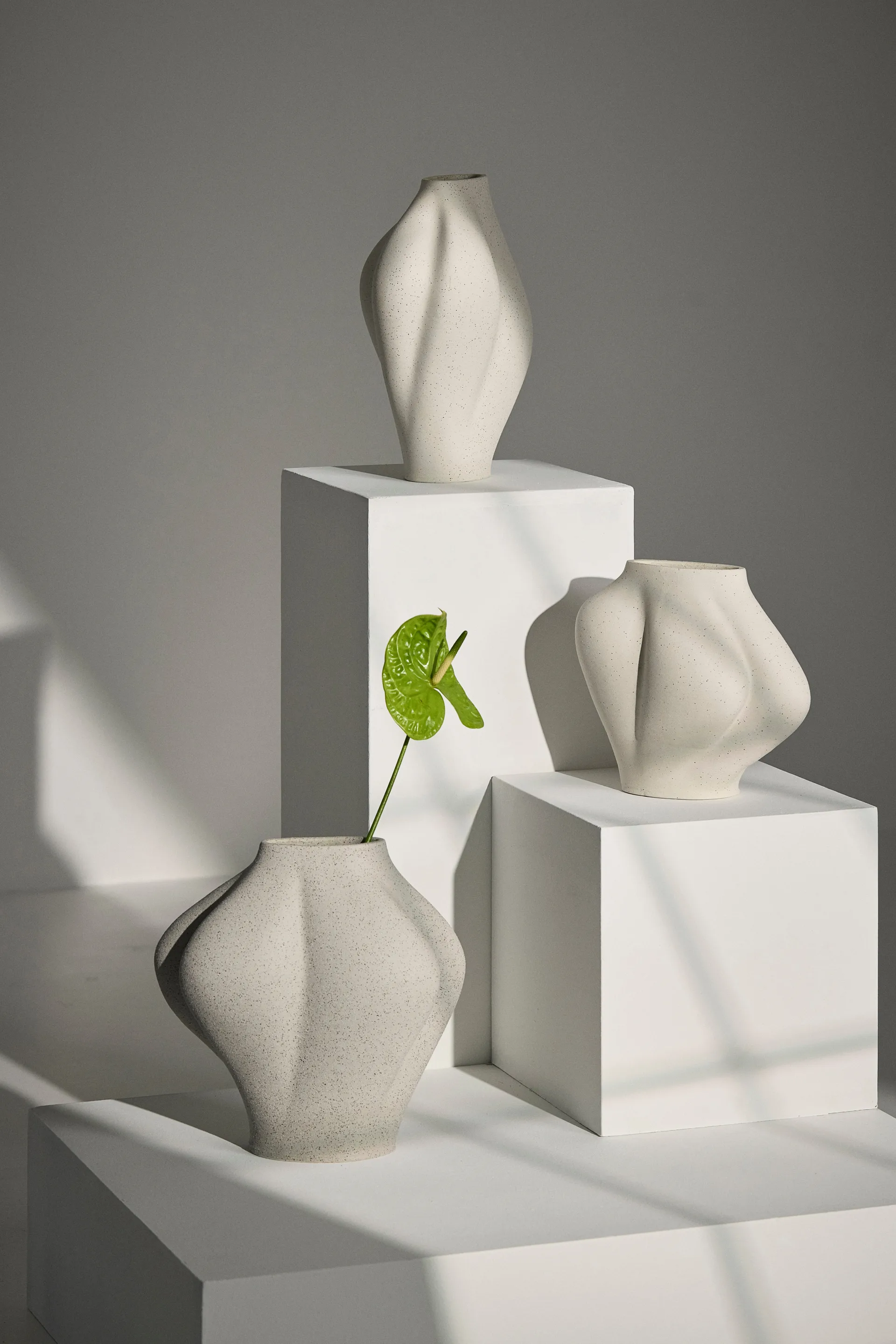 Saltare vaso, Crema, Ø17x35 cm AYTM