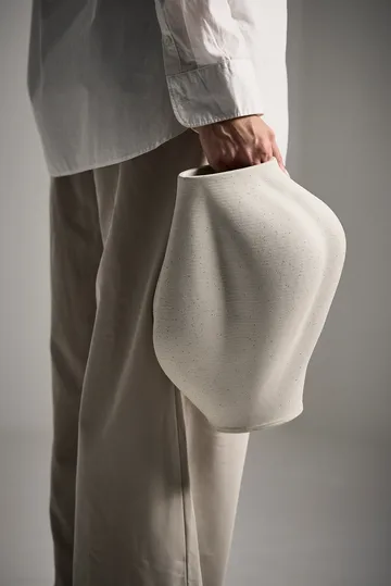 Saltare vaso - Crema, Ø17x35 cm - AYTM