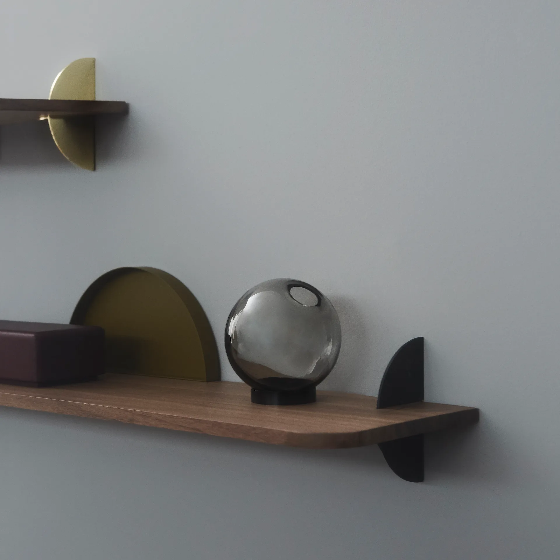 Scaffale Aedes, 80 cm, Nero, noce AYTM