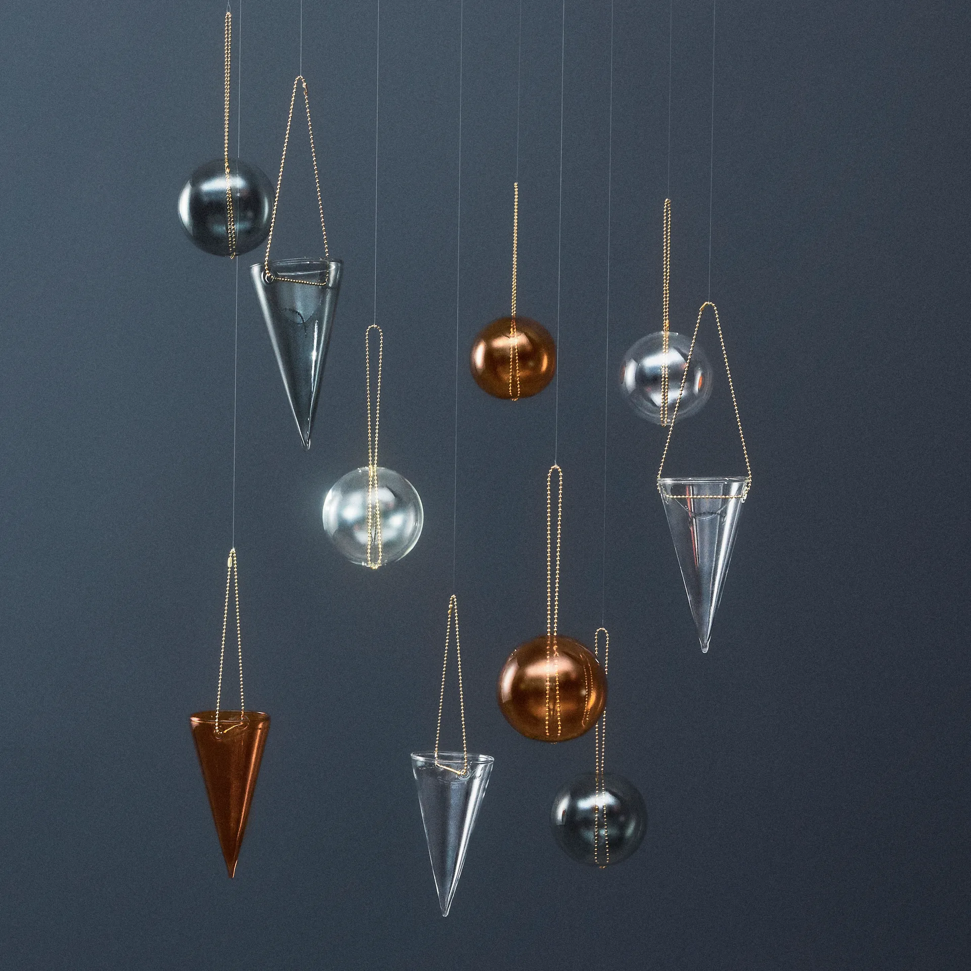 Sfera di Natale Monili, Colore fumé AYTM