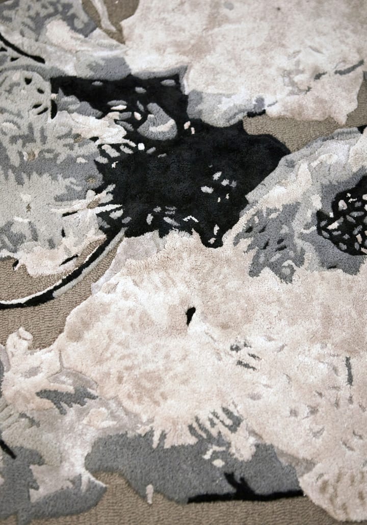 Tappeto Floreo Ø 200 cm - Bianco - grigio - AYTM