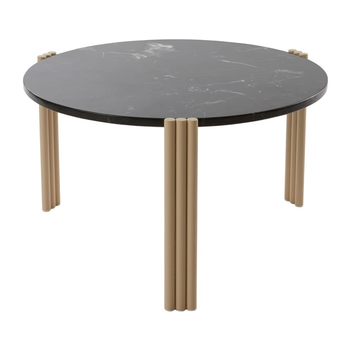 Tavolino da caffè Tribus, Ø 60 cm - Color sabbia tenue, nero - AYTM