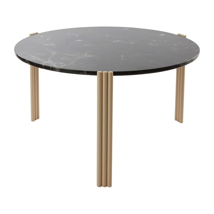 Tavolino da caffè Tribus, Ø 80 cm - Color sabbia tenue, nero - AYTM