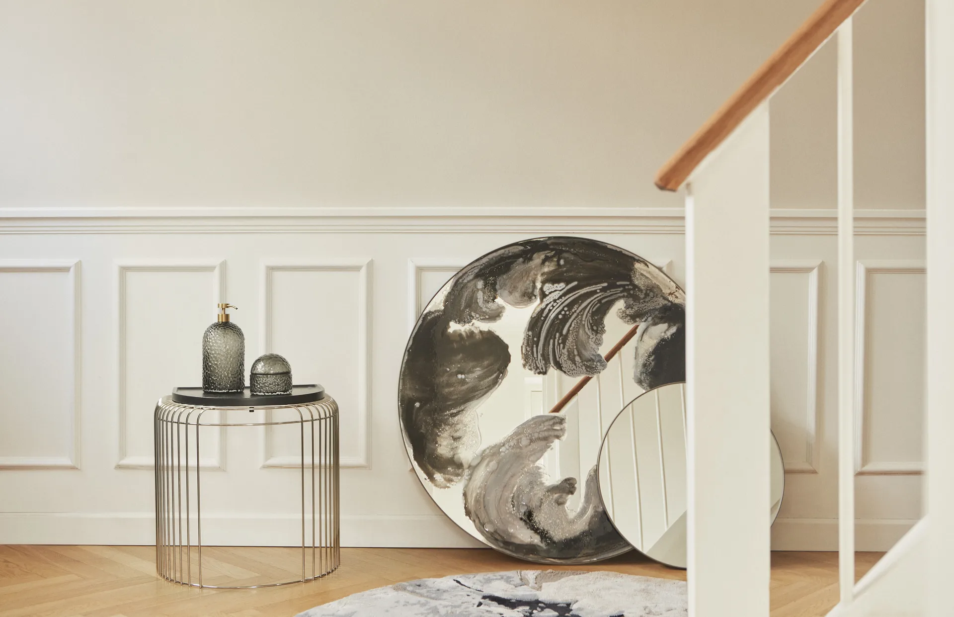 Tavolo Curva 45 cm, Argento AYTM