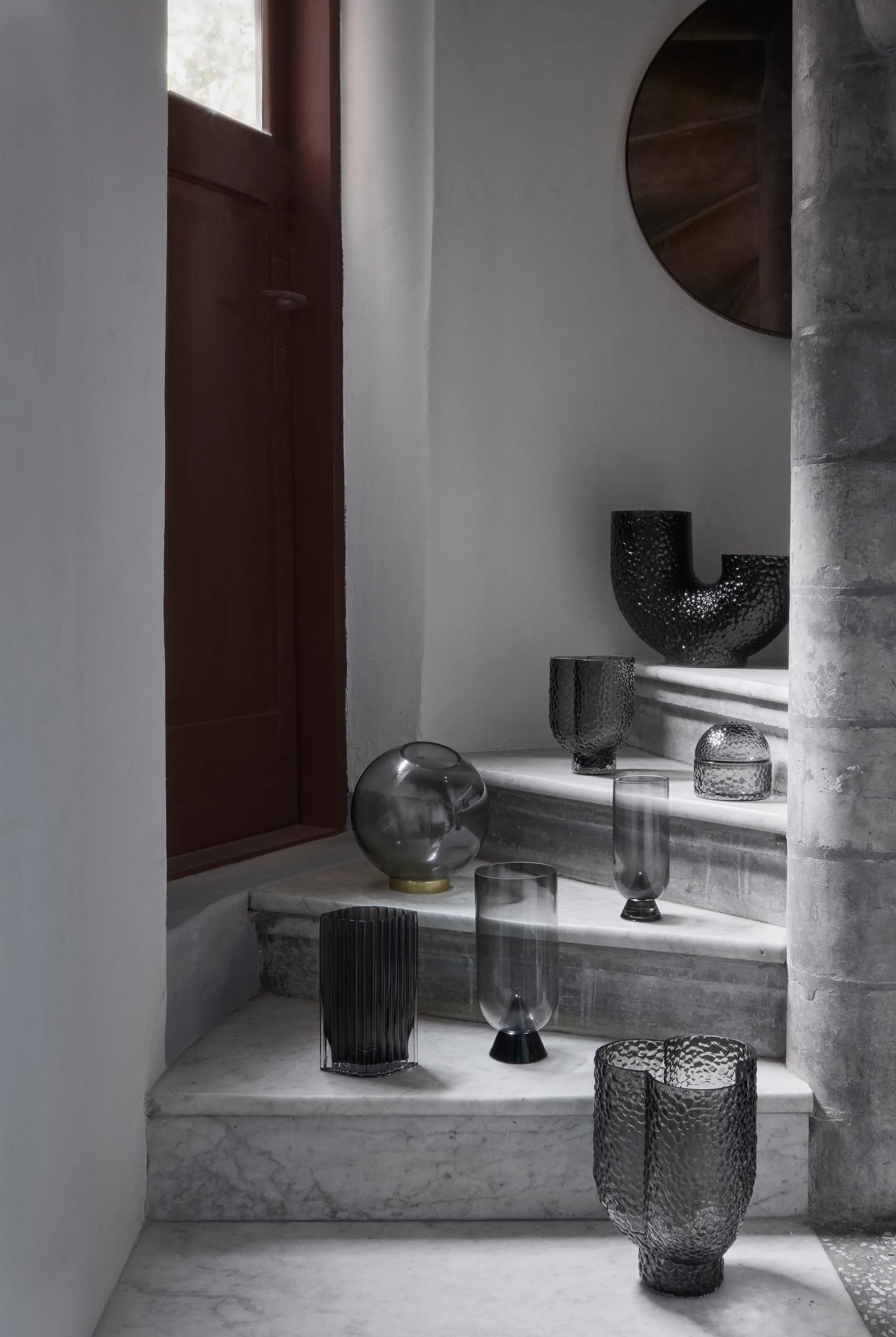 Vaso Arura trio 25 cm, Nero AYTM