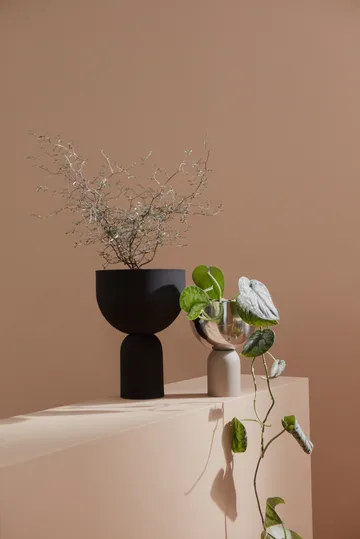 Vaso da fiori Torus Ø 22 cm - Nero-nero - AYTM