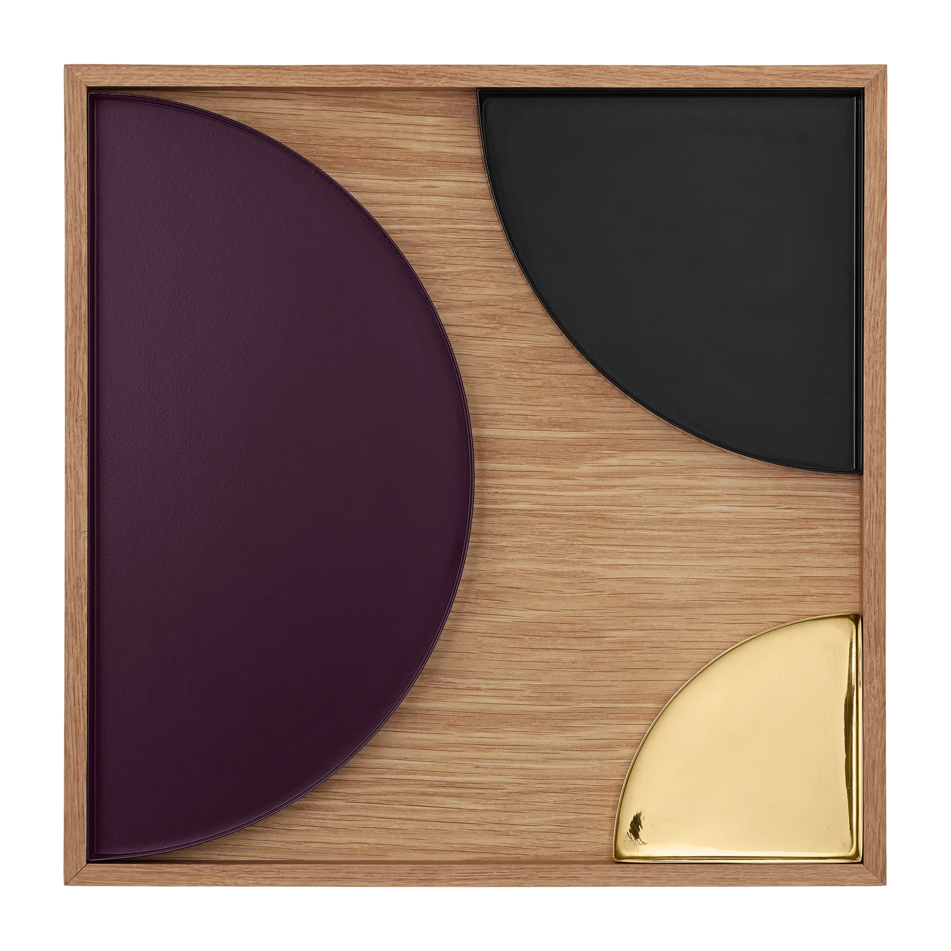 Vassoio quadrato Unity rovere, Grande AYTM