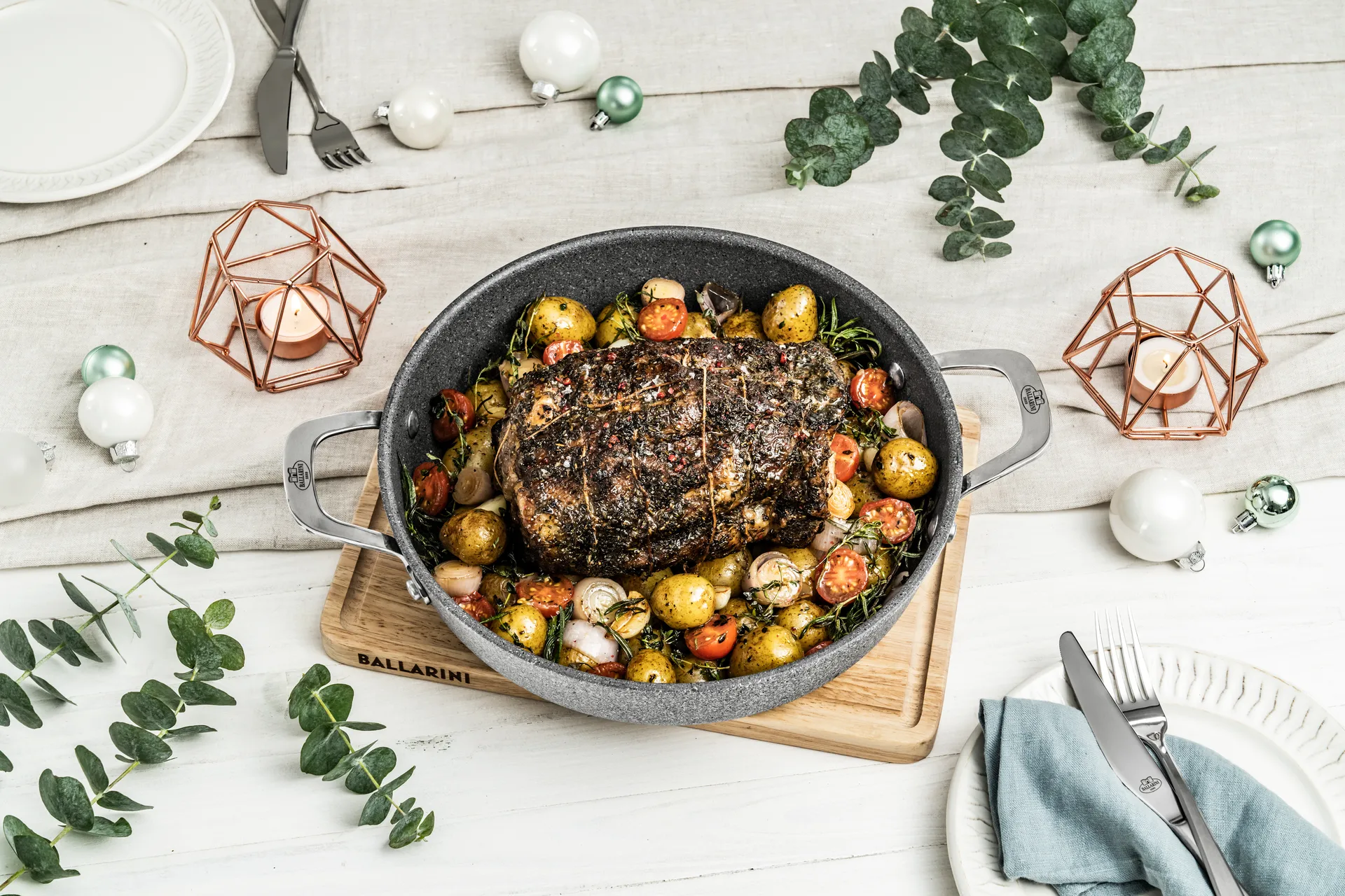 Padella da portata con coperchio in vetro Ballarini Salina Ti-X, 28 cm Ballarini