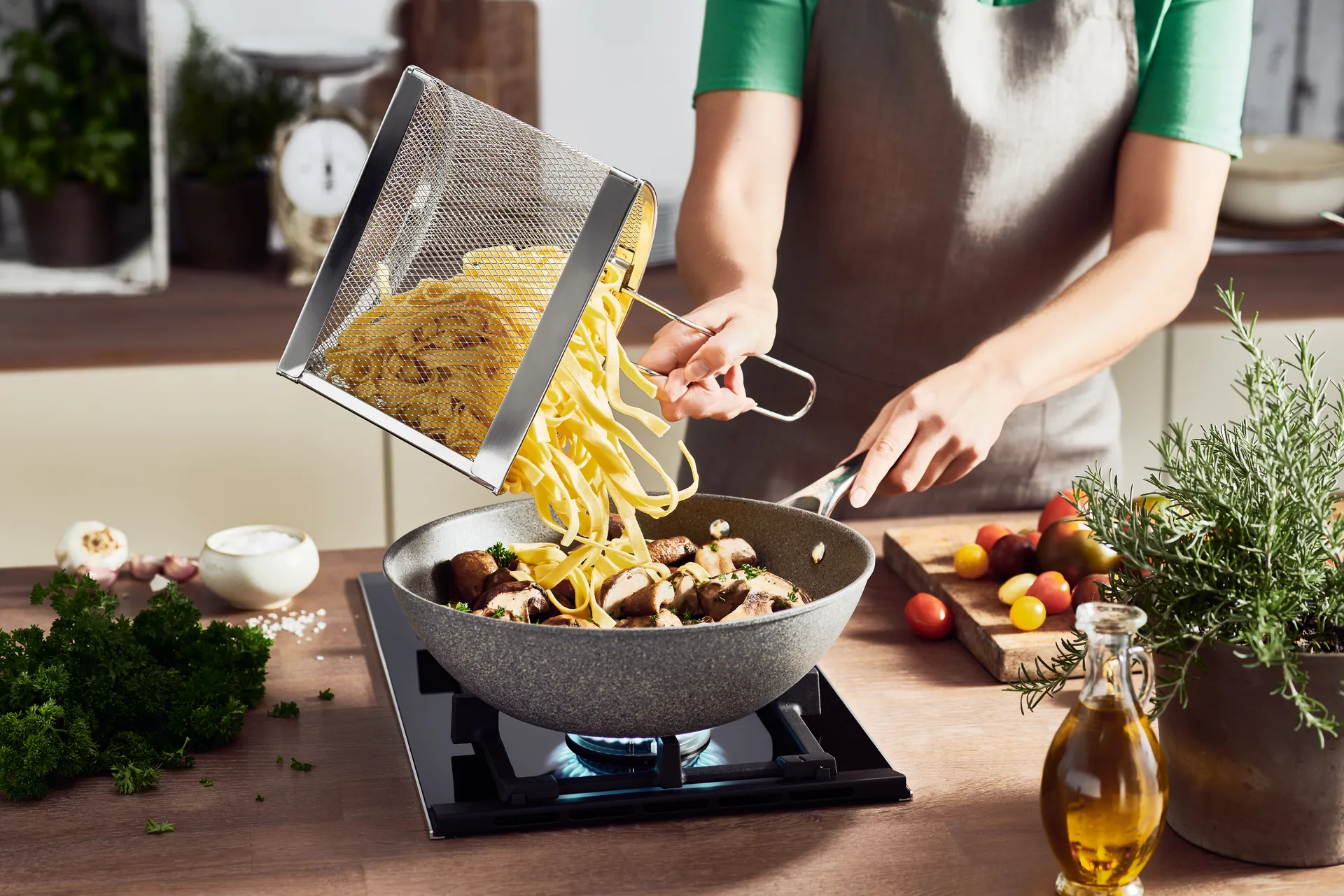 Wok in ceramica Ballarini Salina Ti-X Granit, 30 cm Ballarini