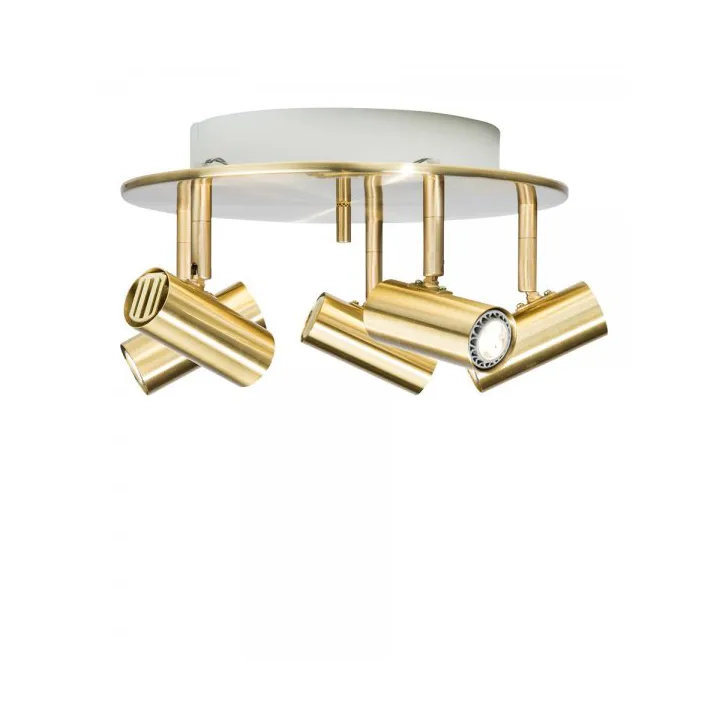 Faretto Cato 5 luci rotondo Ø29 cm - Ottone - Belid