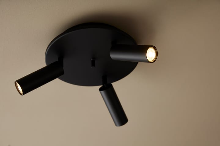 Faretto tondo Cato Slim 3, Nero opaco-LED Belid