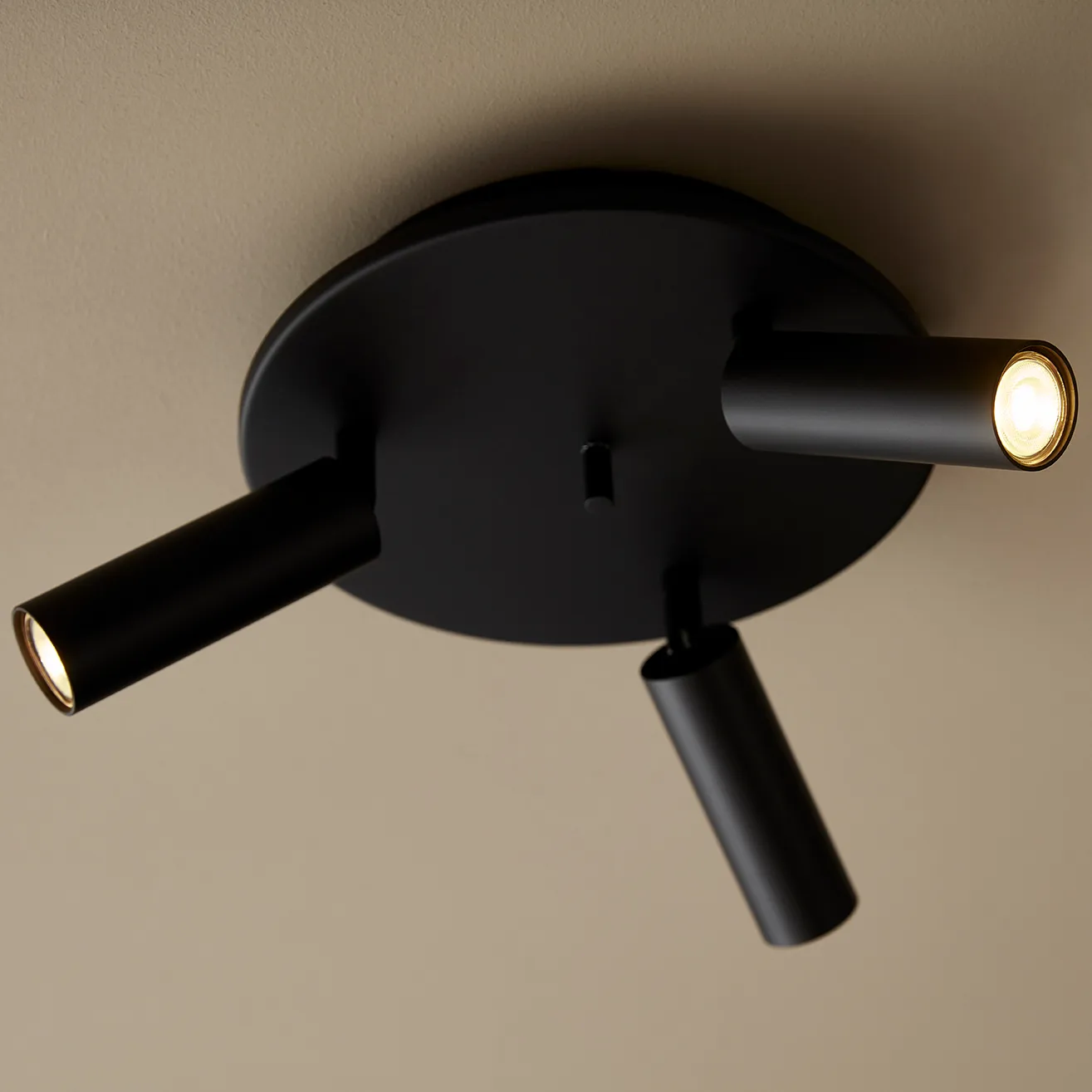 Faretto tondo Cato Slim 3, nero opaco Belid