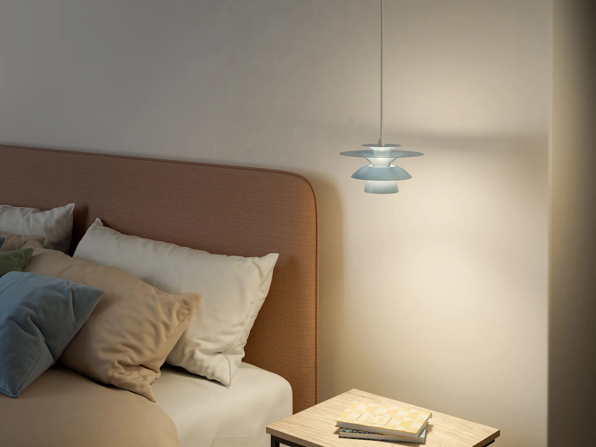 Lampada a sospensione Picasso Ø 18 cm, Blu ghiaccio Belid