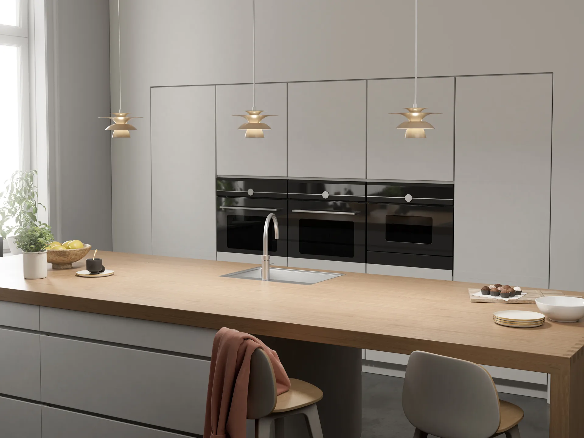 Lampada a sospensione Picasso Ø 18 cm, Nougat Belid