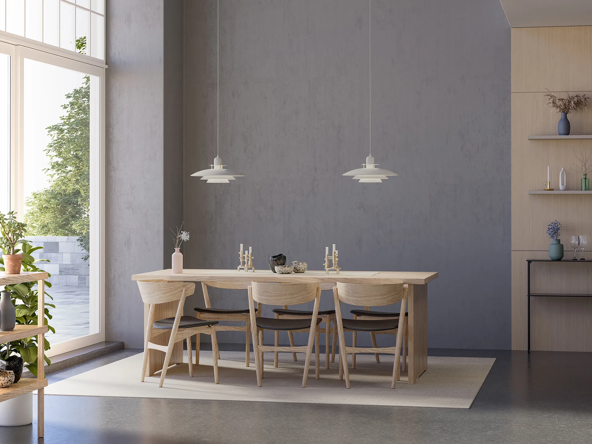 Lampada a sospensione Primus Ø43 cm, Bianco opaco-ottone Belid