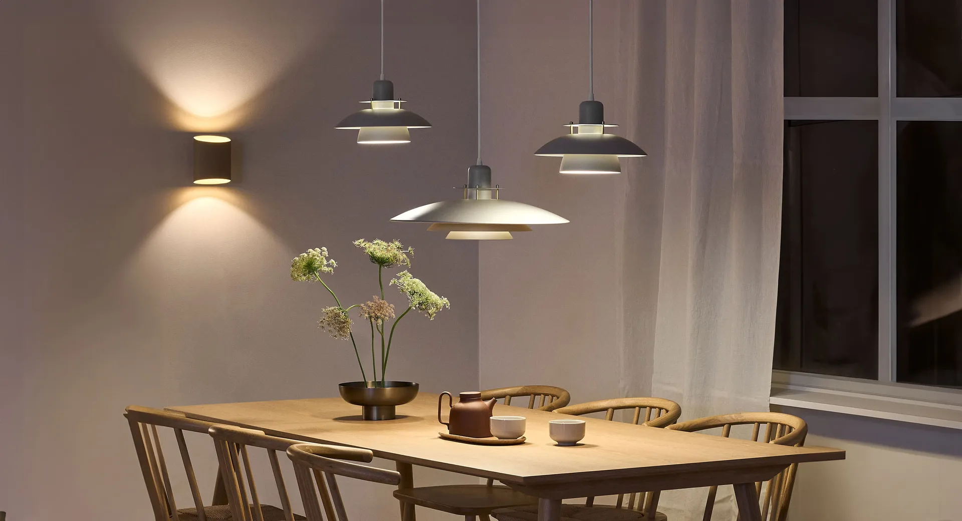 Lampada a sospensione Primus II Ø 43 cm, bianco - cromo Belid