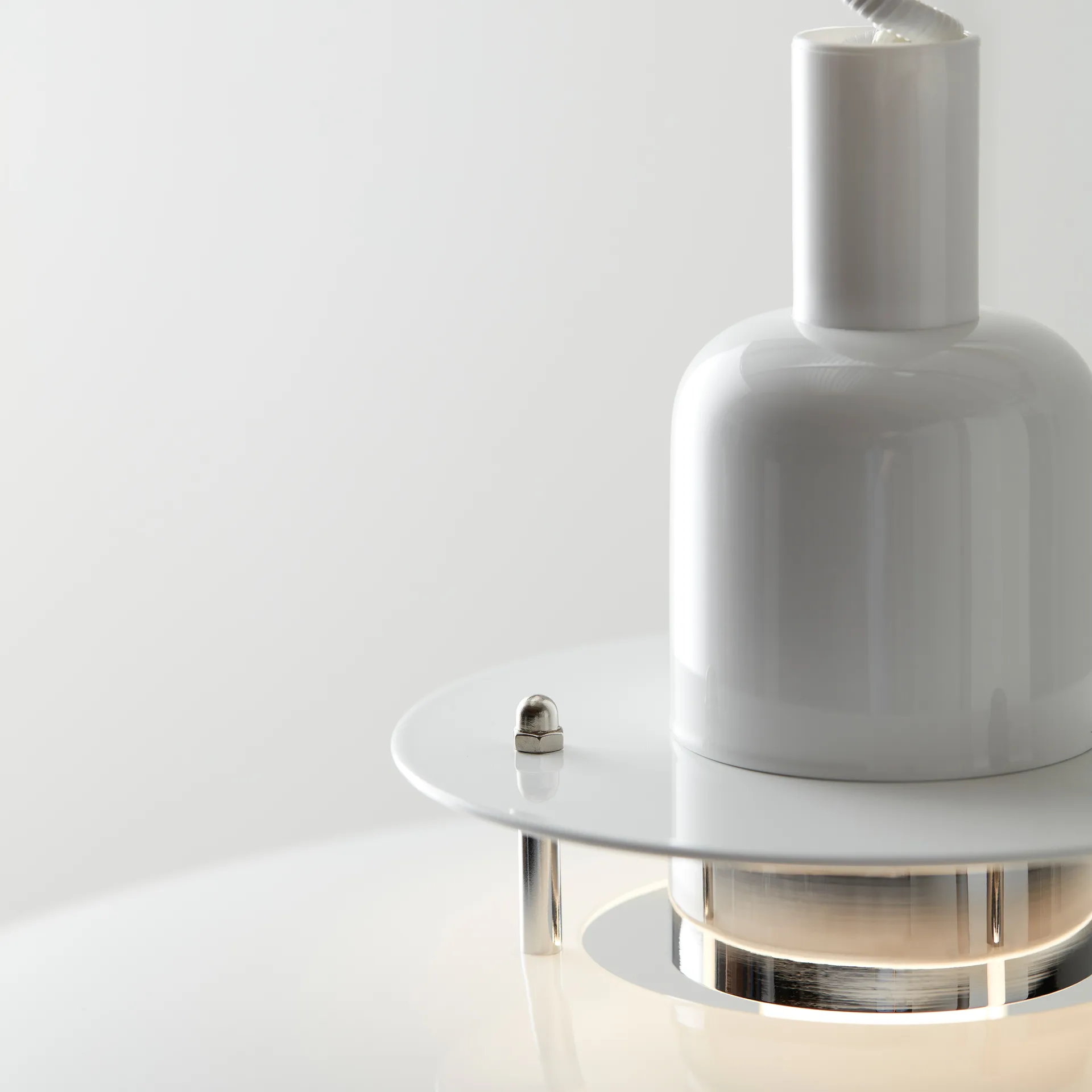 Lampada a sospensione Primus II Ø 43 cm, Bianco - cromo Belid