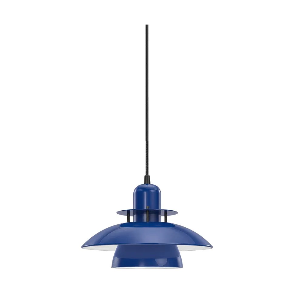 Lampada a sospensione Primus IV Ø28 cm, Blu profondo-nero opaco Belid