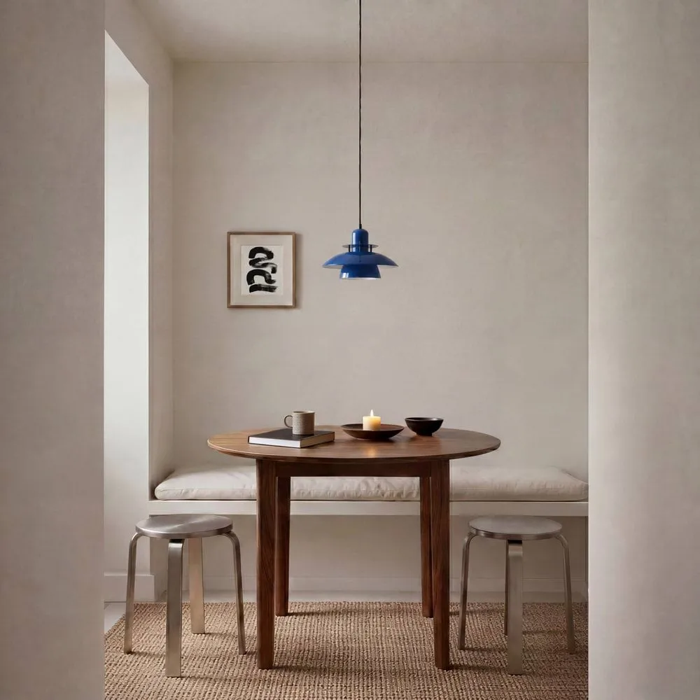 Lampada a sospensione Primus IV Ø28 cm, Blu profondo-nero opaco Belid