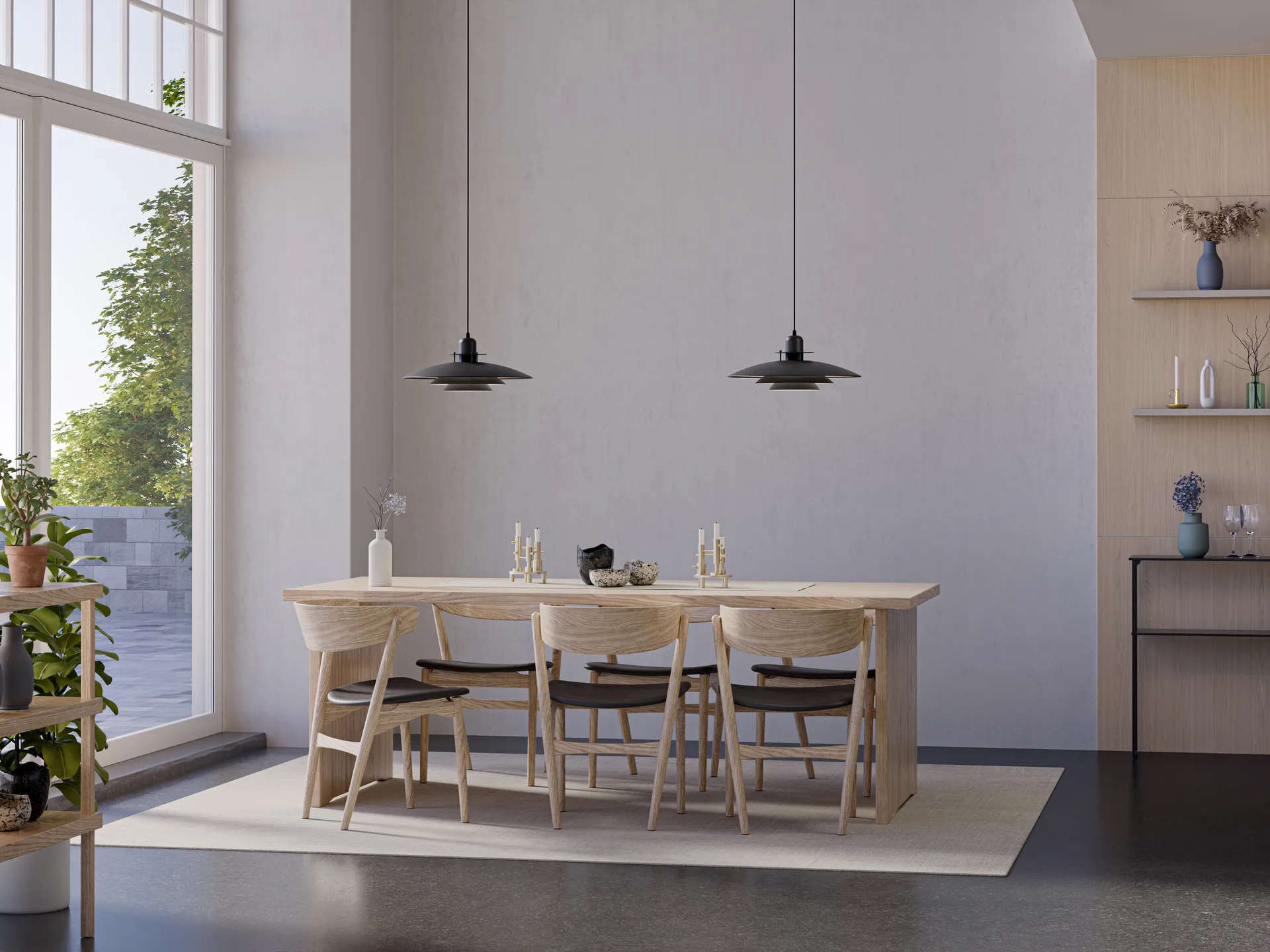 Lampada a sospensione Primus V Ø47,5 cm, Nero opaco Belid